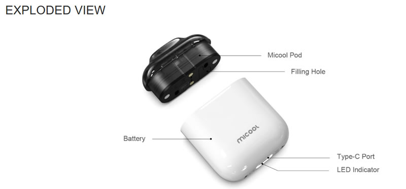 ZQ Micool Pod System Kit 500mAh 5ml